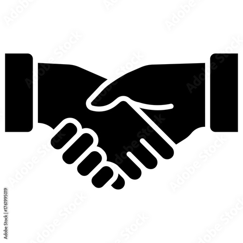 Handshake gesture vector icon. Hand gesture icon solid style. perfect use for logo, presentation, website, and more. modern icon design glyph style