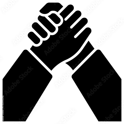 Partnership hand gesture vector icon. Hand gesture icon solid style. perfect use for logo, presentation, website, and more. modern icon design glyph style