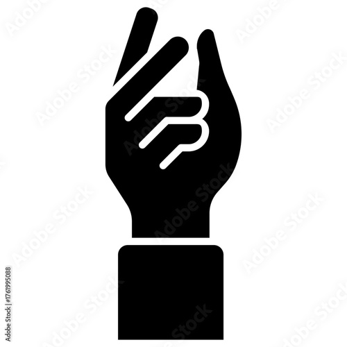 Snap hand gesture vector icon. Hand gesture icon solid style. perfect use for logo, presentation, website, and more. modern icon design glyph style