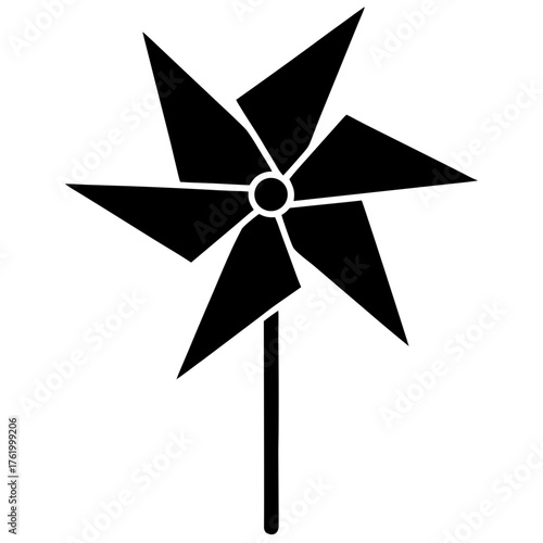 colorful pinwheel isolated on white
