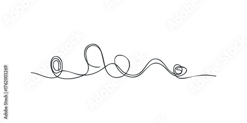 Continuous line drawing of roller coaster track