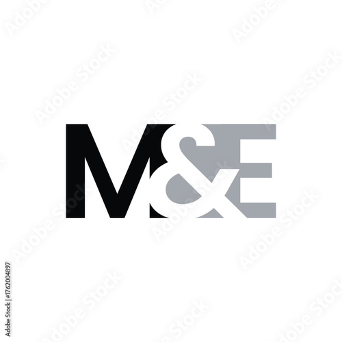 M ampersand E Letter Logo Monogram Design