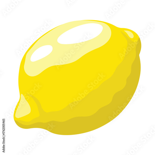 Lemon, vector illustration. Highlights, shadows, bright design.