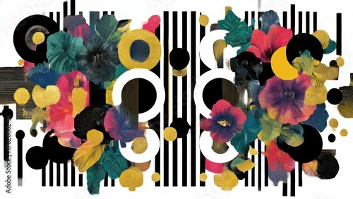 Harmony Abstract Floral Collage