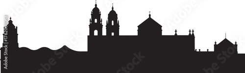 Morelia Mexico Skyline Silhouette Landmark Building Architecture Travel Famous Scenery Cityscape
