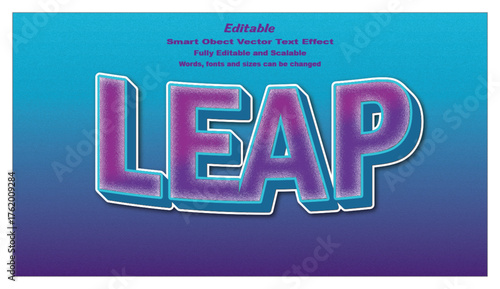 Leap Text Effect Energetic and Upbeat Typography Style.