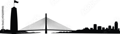 Belgrade Serbia Silhouette A Striking Skyline Vector Design on Transparent Background Famous Landmark