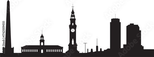 Baton Rouge Louisiana Skyline A Detailed Silhouette Vector Graphic on Transparent Backdrop America Town