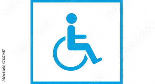 Handicap sign symbol of accessibility for people with disabilities, wheelchair user access icon