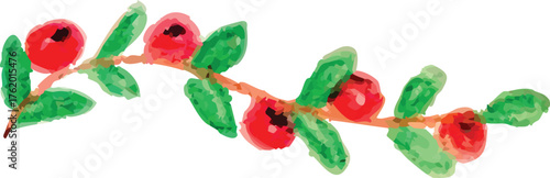 hand drawn red and yellow flowers