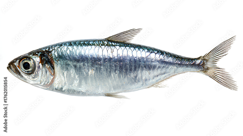 Fototapeta premium Isolated Sardine Fish on White Background