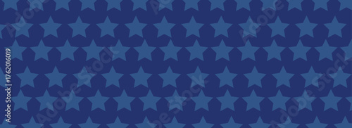 American patriotic seamless pattern. USA traditional backdrop. Blue stars on blue background. Vector template for fabric, textile, wallpaper, wrapping paper.