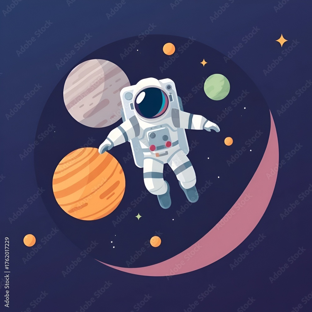 Fototapeta premium Floating Beyond Earth