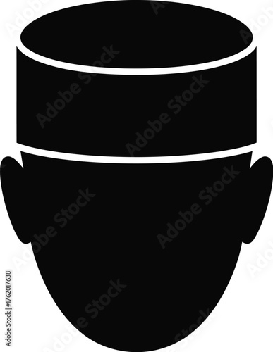 Illustration of fez hat for islamic muslim headwear traditional culture