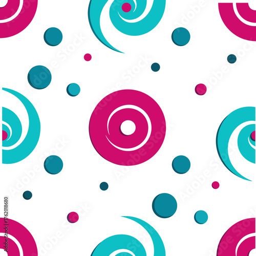 Seamless Swirling Vortex Vector Pattern Design