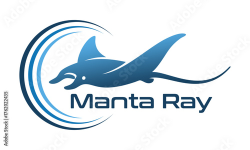 Manta logo vector illustration. Simple design hand draw isolated