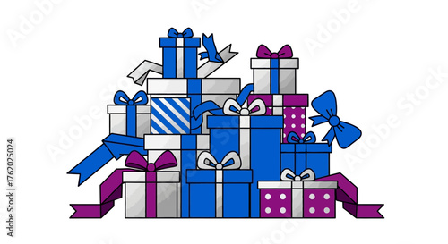 Discover vibrant gift boxes perfect for birthdays, holidays, and special occasions, beautifully wrapped with ribbons and bows for festive celebrations