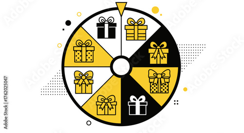 Spin to win festive gifts and surprises with this delightful prize wheel, perfect for holiday promotions, contests, and cheerful celebrations