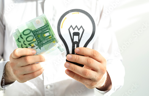 Image of hands holding euro...
