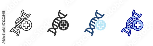 Biomedicine Icon Set. Designed In Multi Style