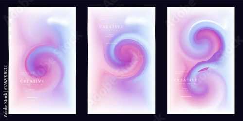 Creative Gradient Abstract Background With Soft Blur Of Pink Purple And Blue.vector illustration eps10