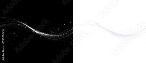 Cold winter wind texture with soft blizzard motion and frosty sparkles. Transparent PNG snow swirl overlay.