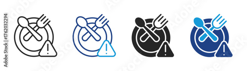 Safety icon set multiple style collection