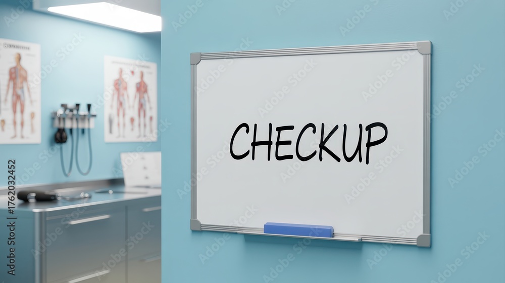 Naklejka premium Private healthcare consultation session concept. Medical office interior featuring a 