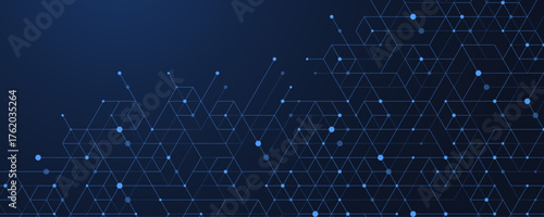 Abstract digital blockchain cube blocks concept. 3D big data cubes quantum computer technology idea. Artificial intelligence data core cubes design element