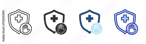 Prevention Icon Set. Designed In Multi Style