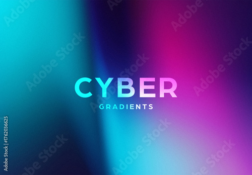 Modern Set Of Gradients With Magenta and Cyan Colors