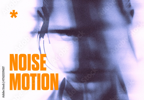 Grunge Motion Photo Effect Mockup