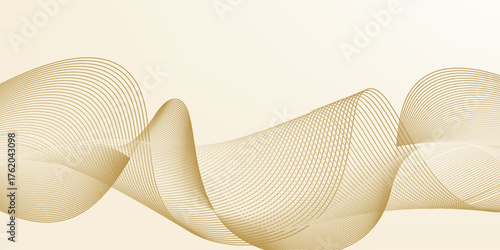 Luxury background in dark blue and gold color. Backdrop with cool gradient wave shiny geometric futuristic ornament for beauty hotel aesthetic expensive brand