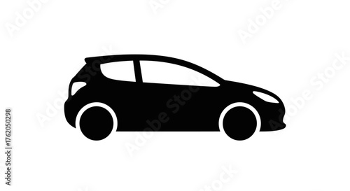 red car isolated on white