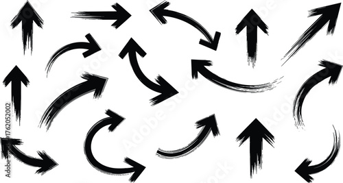 grunge arrow vector. grunge arrow brush.grunge arrow paint