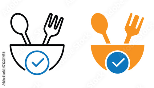 Food safety icon vector. delicious dietary choice for lifestyle and wellness symbol. vector illustration.