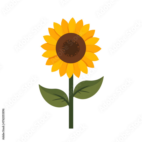 Bright sunflower illustration for Thanksgiving decor, autumn celebration