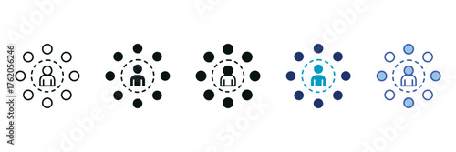 Comprehensive Icon Set Consisting of Multiple Styles Vector Illustration