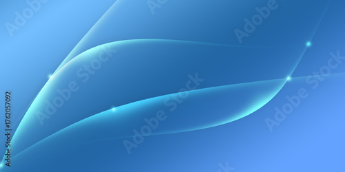 Illustration in the style of wave-shaped patterns with blue gradient for online work and presentations