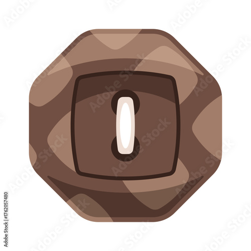 Polygonal button dressmaking accessory cartoon