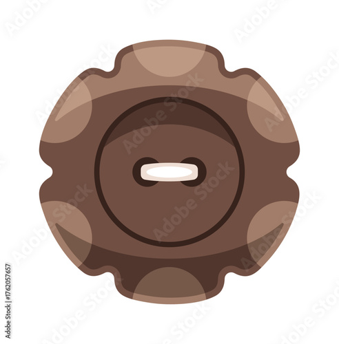 Round sewing button craft accessory