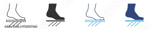 Anti skid feet icon set, vector illustration .