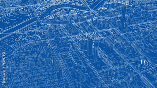 Intricate Urban Blueprint
