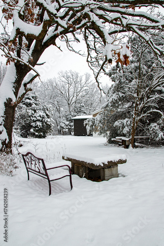Unique rural snow scene