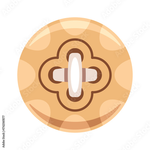 Round sewing button for tailoring