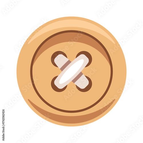 Classic round button for sewing