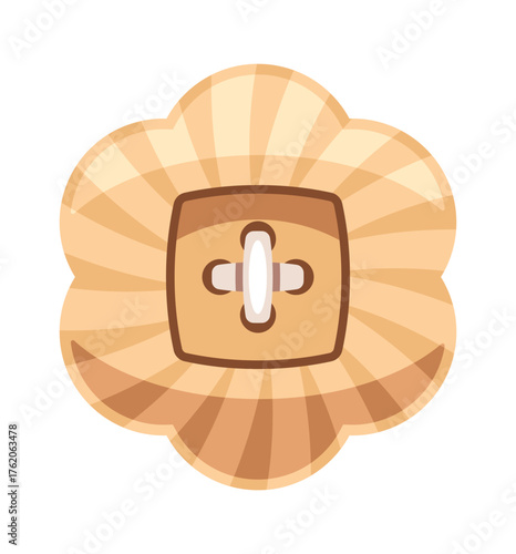 Flower shaped button sewing item