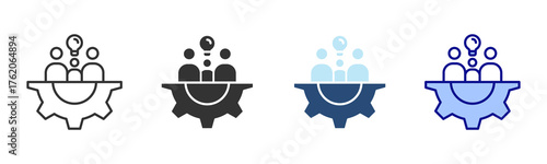 Team Icon Set. Designed In Multi Style