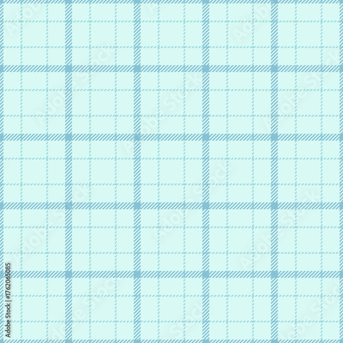 Gentle plaid pattern in soft blues. Evokes serenity and calm, perfect for backgrounds, textiles, or design projects requiring a subtle, pleasing texture.