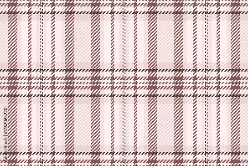 Aesthetic texture plaid check, diamond textile background vector. Festive seamless pattern fabric tartan in sea shell and light colors.